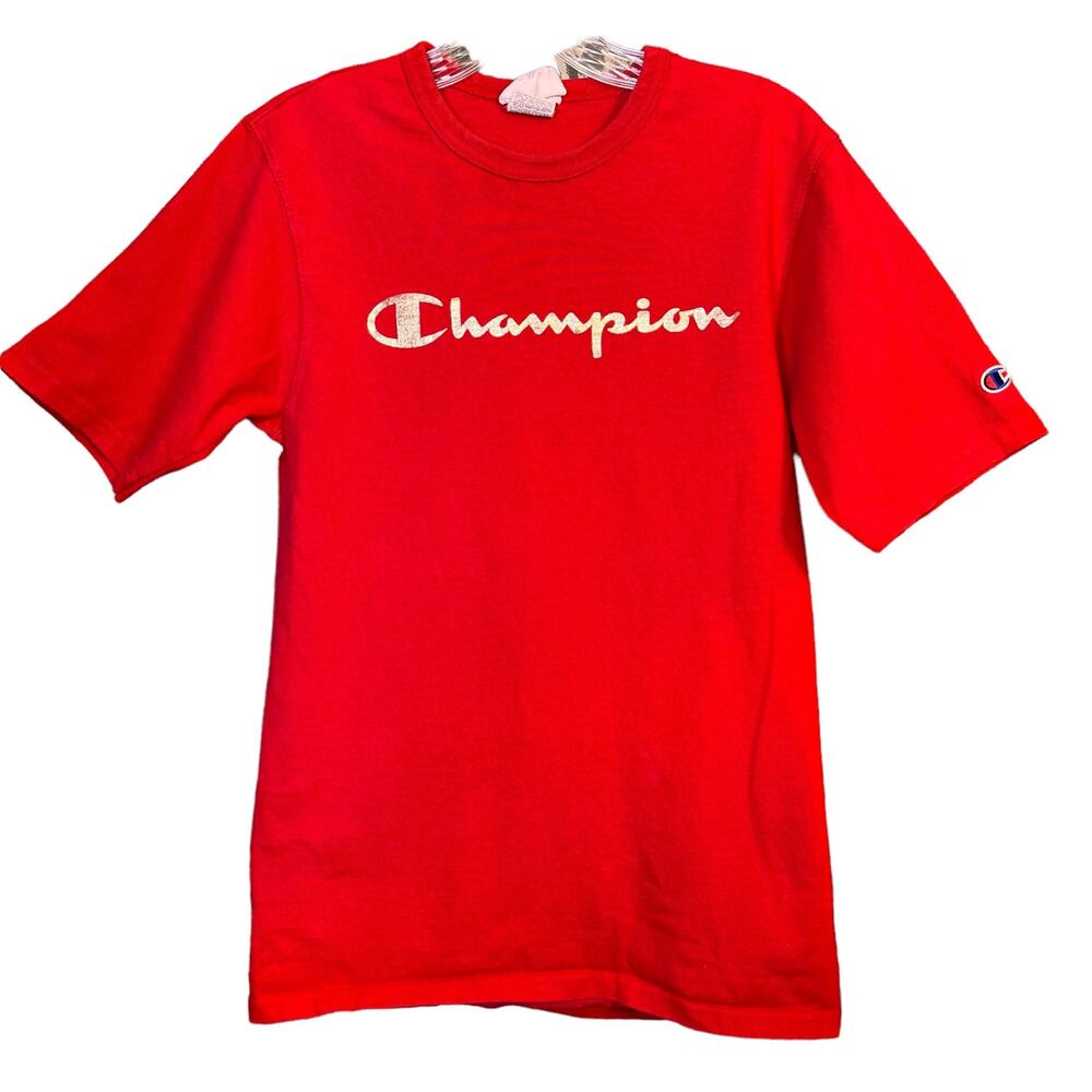 Vintage Champion Gold Logo Embroidered T- Shirt Men's Small